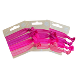 drie kaartjes Ibiza Style Haar Elastiek Knal Neon Roze