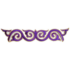Cosplay Pailletten venezianische Spitze Eisen auf Applikation Patch lila Gold