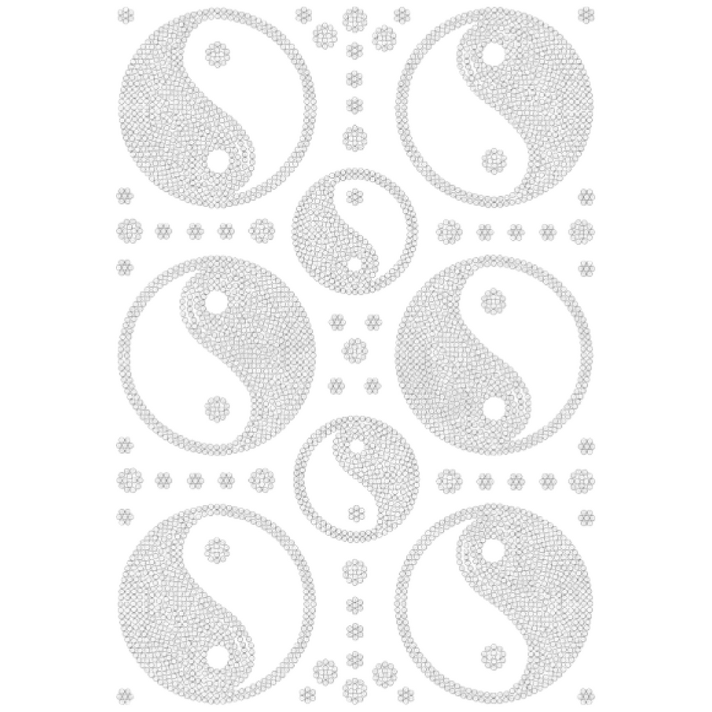 Yin Yang Strass Strijk Applicatie