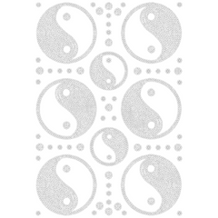 Yin Yang Strass-Bügelapplikation