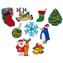 Emblem-Patch-Set zum Aufbügeln, Motiv: Weihnachten, Winter, zum Aufbügeln