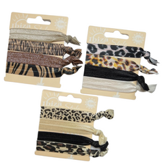 Haararmband im Ibiza-Stil, elastisch, drei Karten, Tiermotiv