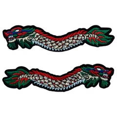 Drachen-Drachen-Emblem-Patch-Set zum Aufbügeln, chinesisches Neujahr