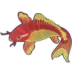 Fisch-Koi-Karpfen-Emblem zum Aufbügeln rechts