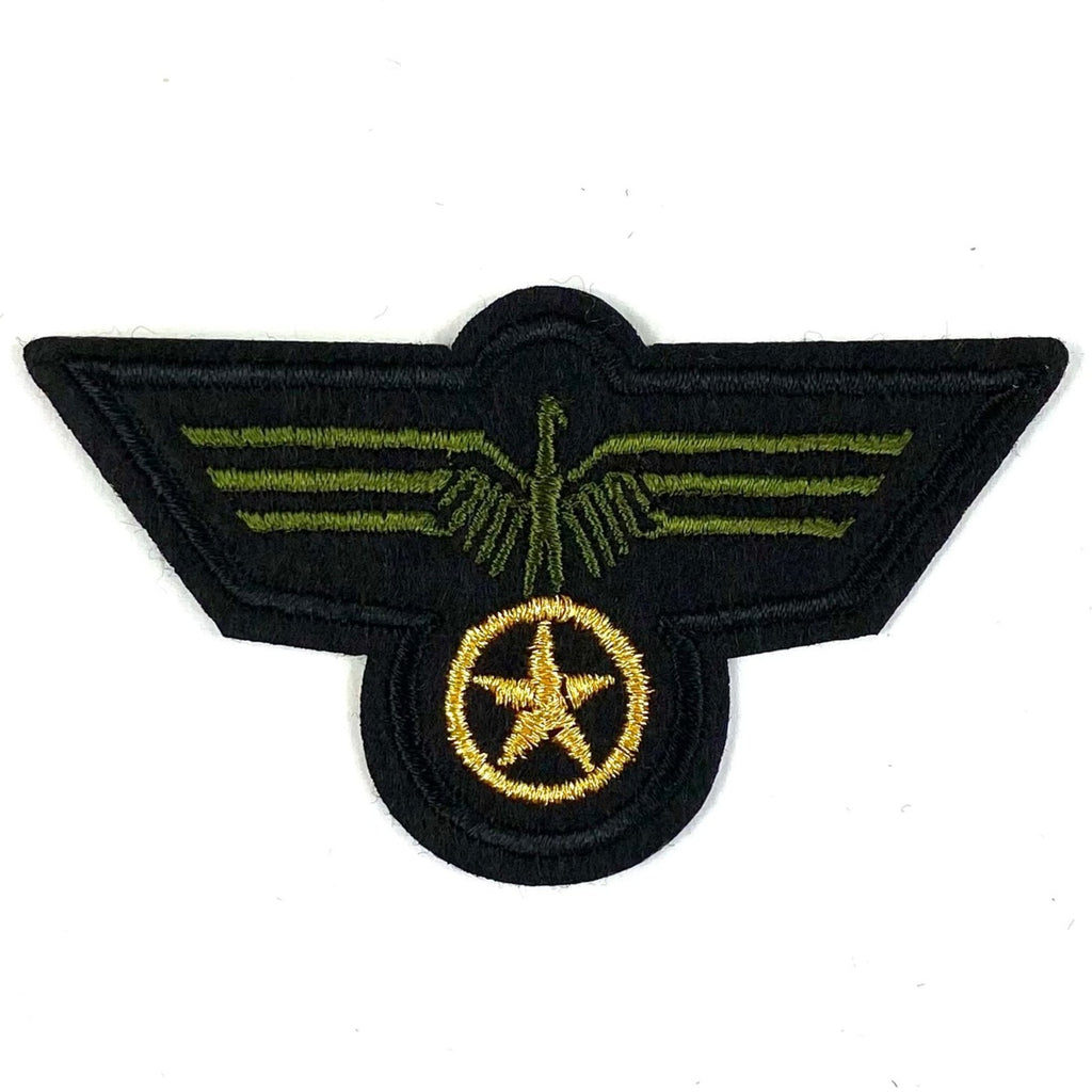 Zwart Aviator Airforce Strijk Rang Embleem Patch