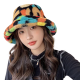 Hoed Bucket Hat Letter Patroon Multicolor