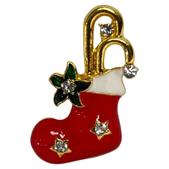 Weihnachtsgeschenk Socke Weihnachtsstrumpf Brosche dekorative Anstecknadel