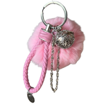 Sleutelhanger Pluche Pom Tas Hanger Roze