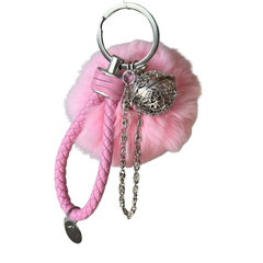 Schlüsselanhänger Plüschbommel Taschenanhänger Rosa