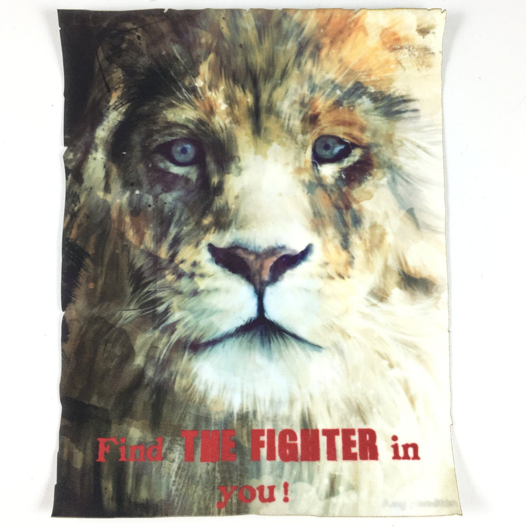 Leeuw Met Tekst Find The Fighter In You Applicatie